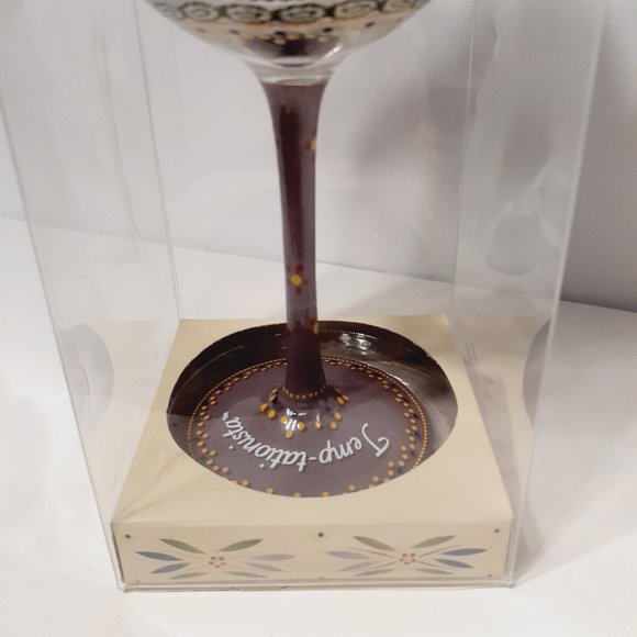 "Life is a grape" 8.5" tall 15oz. decorated wine glass from temp-tations - Picture 14 of 16